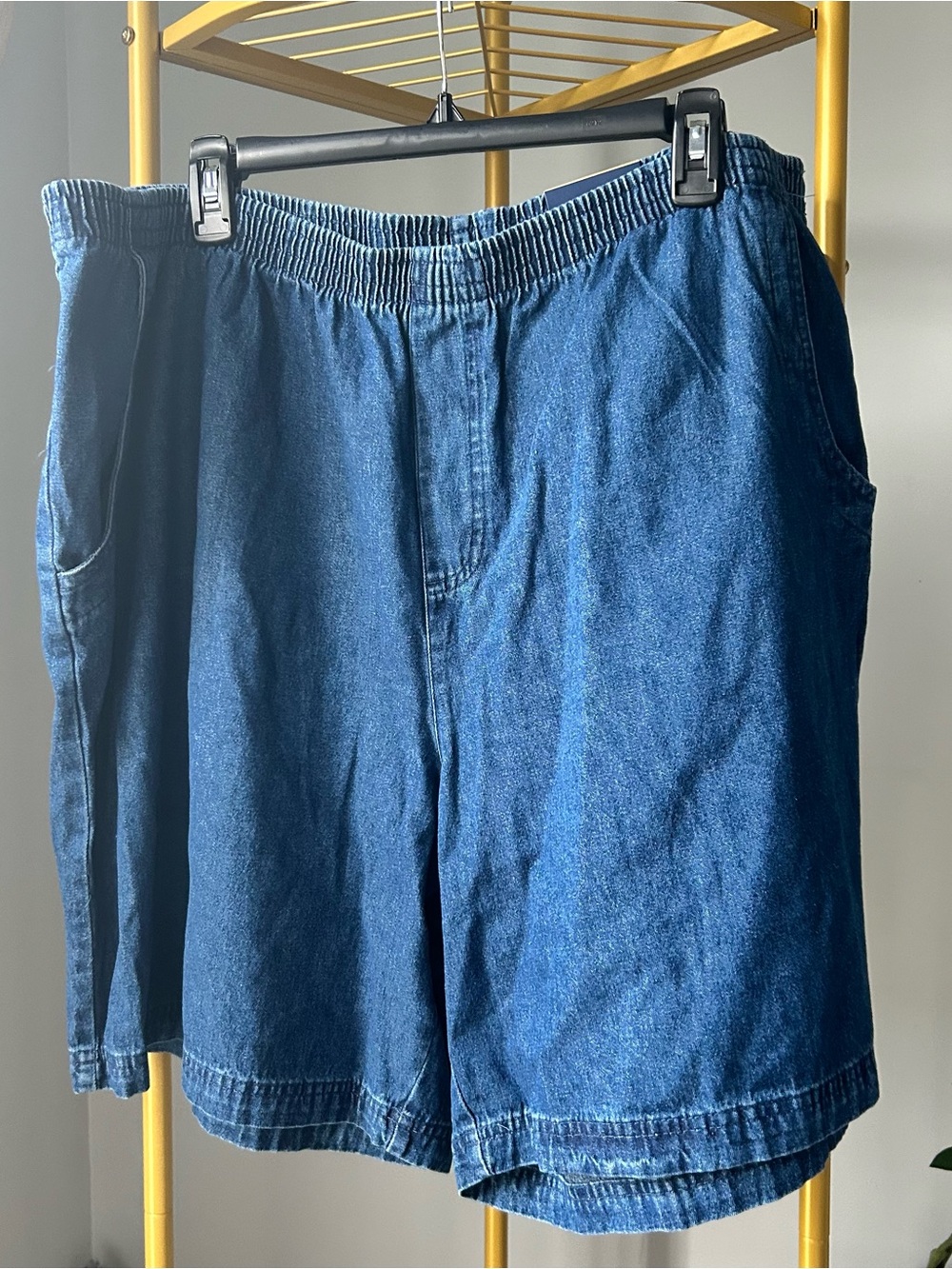 Basic Editions comfort relaxed fit elastic waist denim shorts plus  size 2X NEW